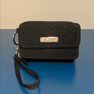 Vera Bradley Black Quilted Wristlet